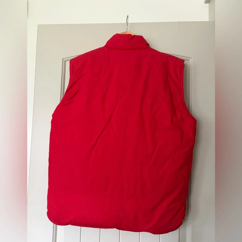 J. Crew Outfitters Vintage 90s Red Goose Down Cotton Puffer Vest | Men’s Small